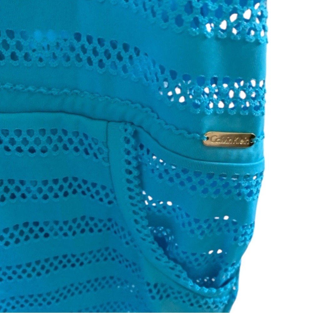CALVIN KLEIN Eyelet Swim Cover-Up in Blue Size Medium — SUMMER PERFECTION!!! - Picture 7 of 12
